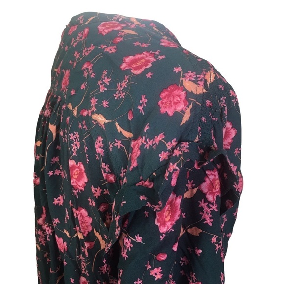 Free People Flower Fields Mini Dress Free People Size Small Green Pink Combo - Picture 4 of 7